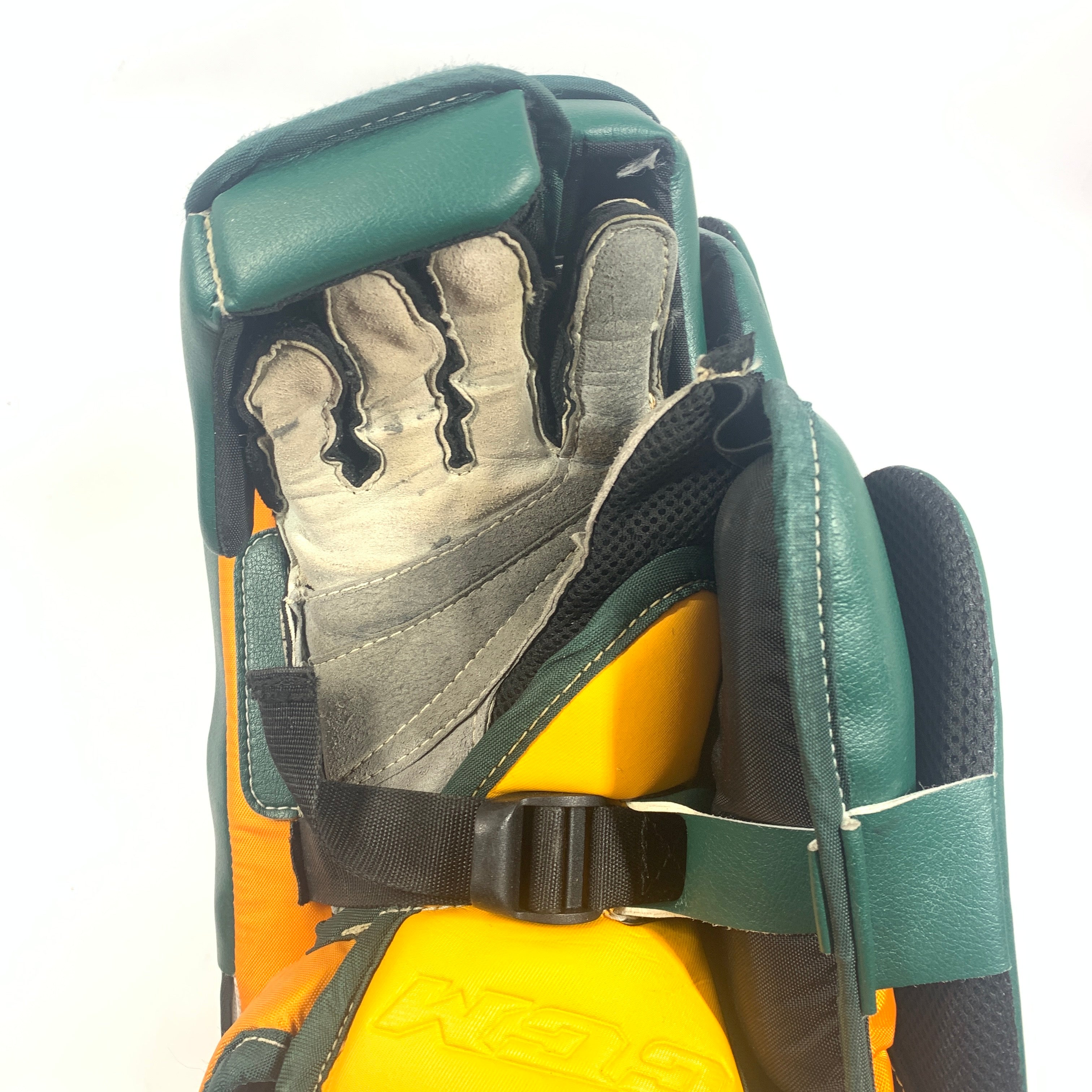 CCM Extreme Flex 5 - Bloqueur de gardien de but Pro Stock d'occasion (vert/jaune)